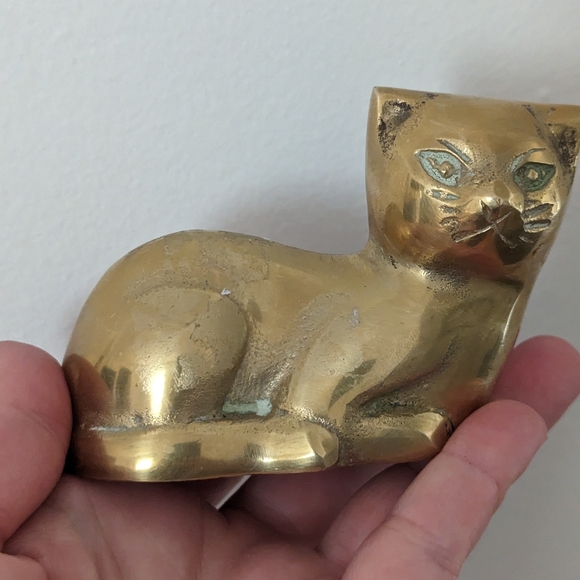 Set of TWO brass cats - Picture 7 of 8